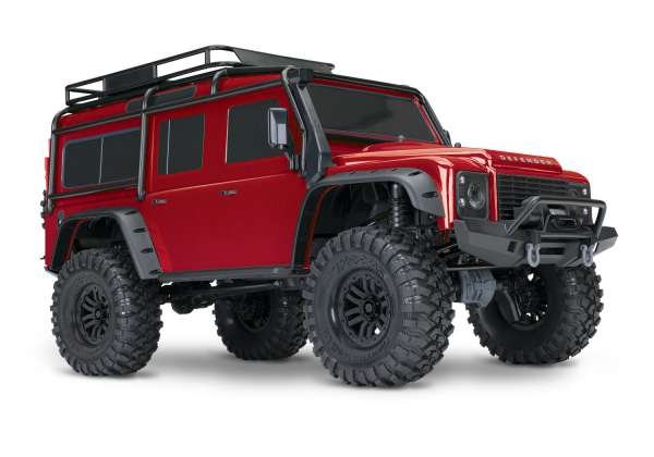 Traxxas TRX-4 1/10 Scale Trail Rock Crawler w/Land Rover Defender Body (Red) w/XL-5 ESC & TQi 2.4GHz Radio